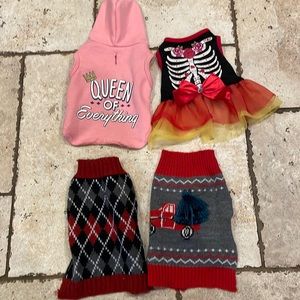 Dog clothes, bundle of 4